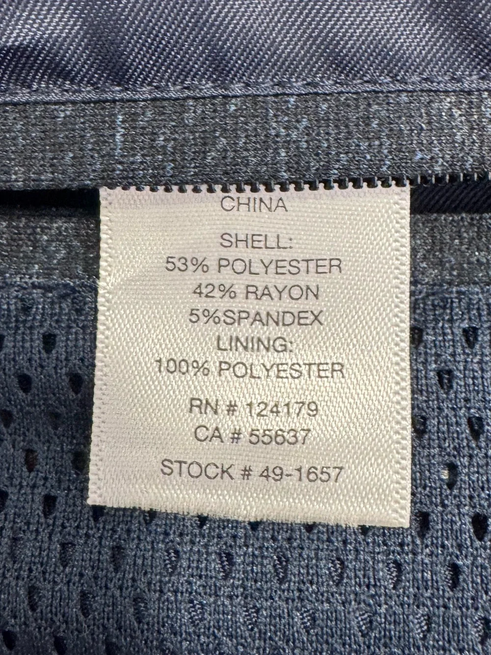 NWT Johnston & Murphy Men's XC4 Print Dark Navy Two-Button Blazer Size Large